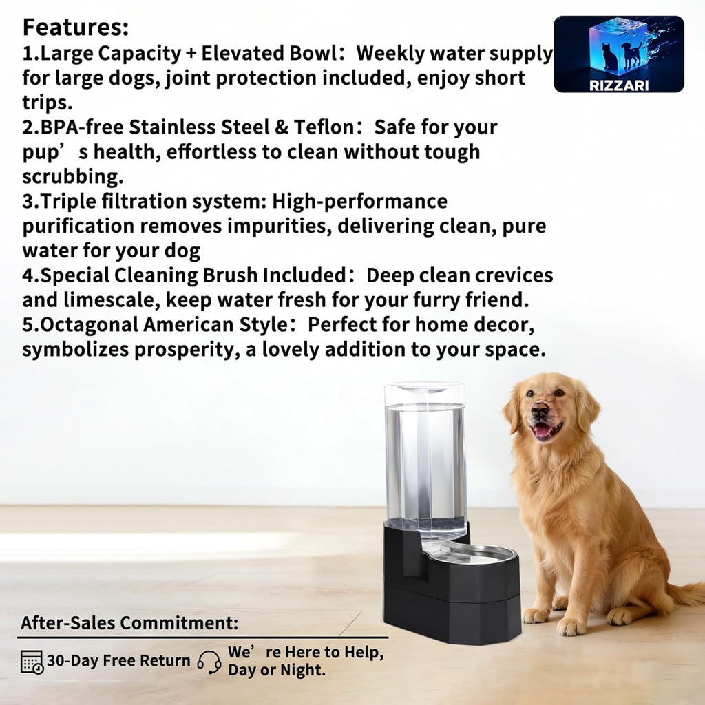 Sfozstra 9L Elevated Dog Water Dispenser: Senior Dog Friendly