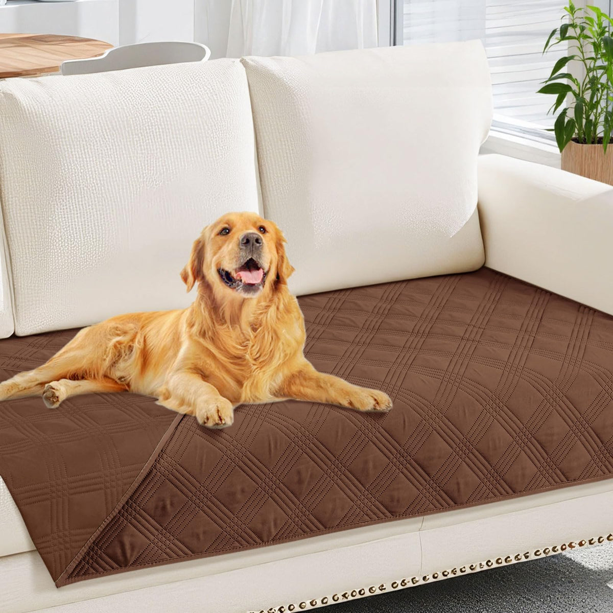 hyha Waterproof Reversible Dog Blanket, Soft Couch Cover for Dogs Washable