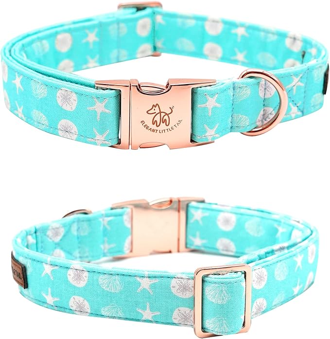 Elegant Little Tail Summer Dog Collar with Bow, Cute Bowtie for X-Small Puppy and Cat