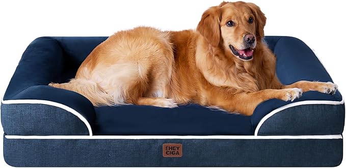 EHEYCIGA Orthopedic XXL Dog Bed, Waterproof Washable XL Big Pet Bed 48" — 41.0"l X 27.0"w X 6.5"th