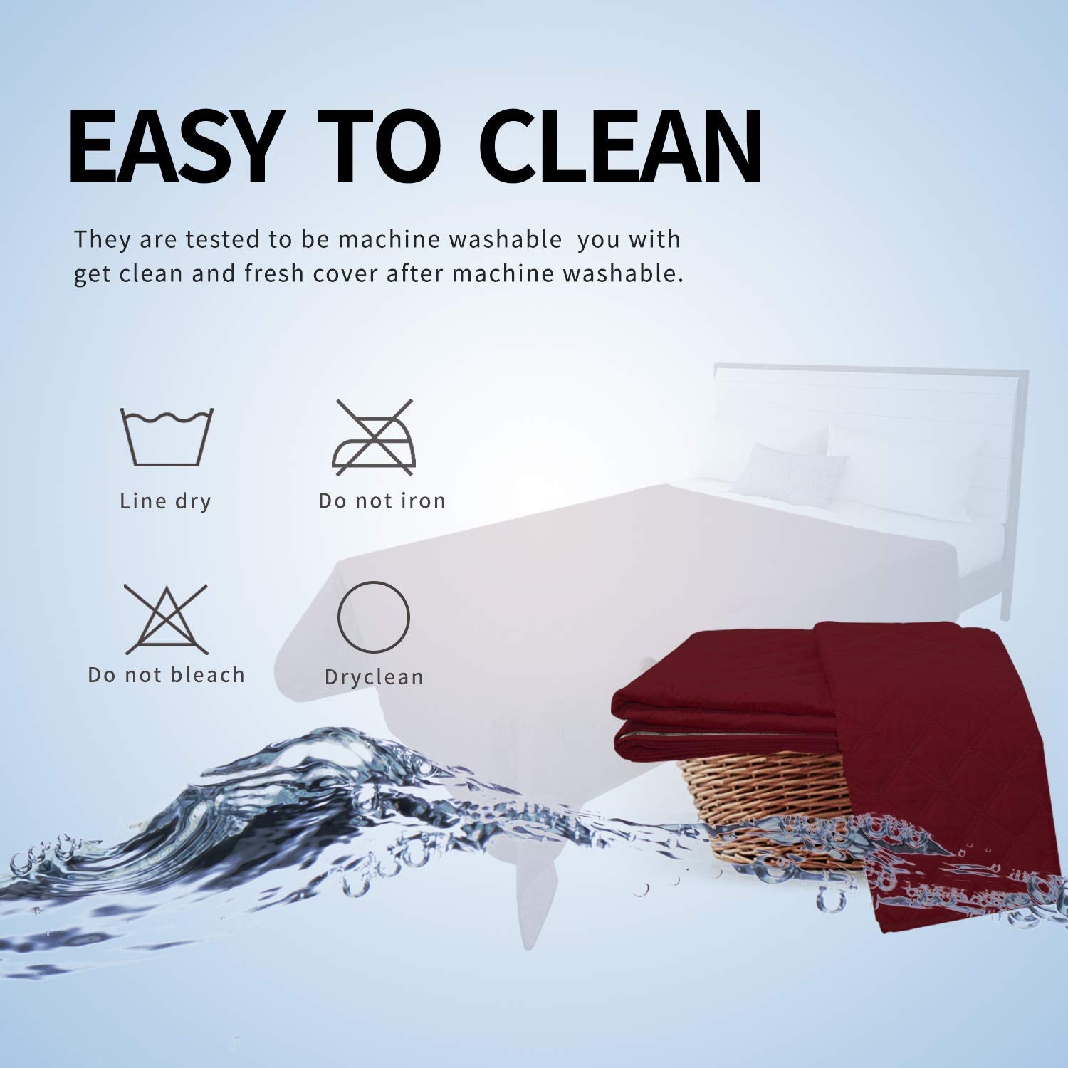 Easy-Going Waterproof Dog Bed Cover, Non-Slip Pet Blanket, 120x82in