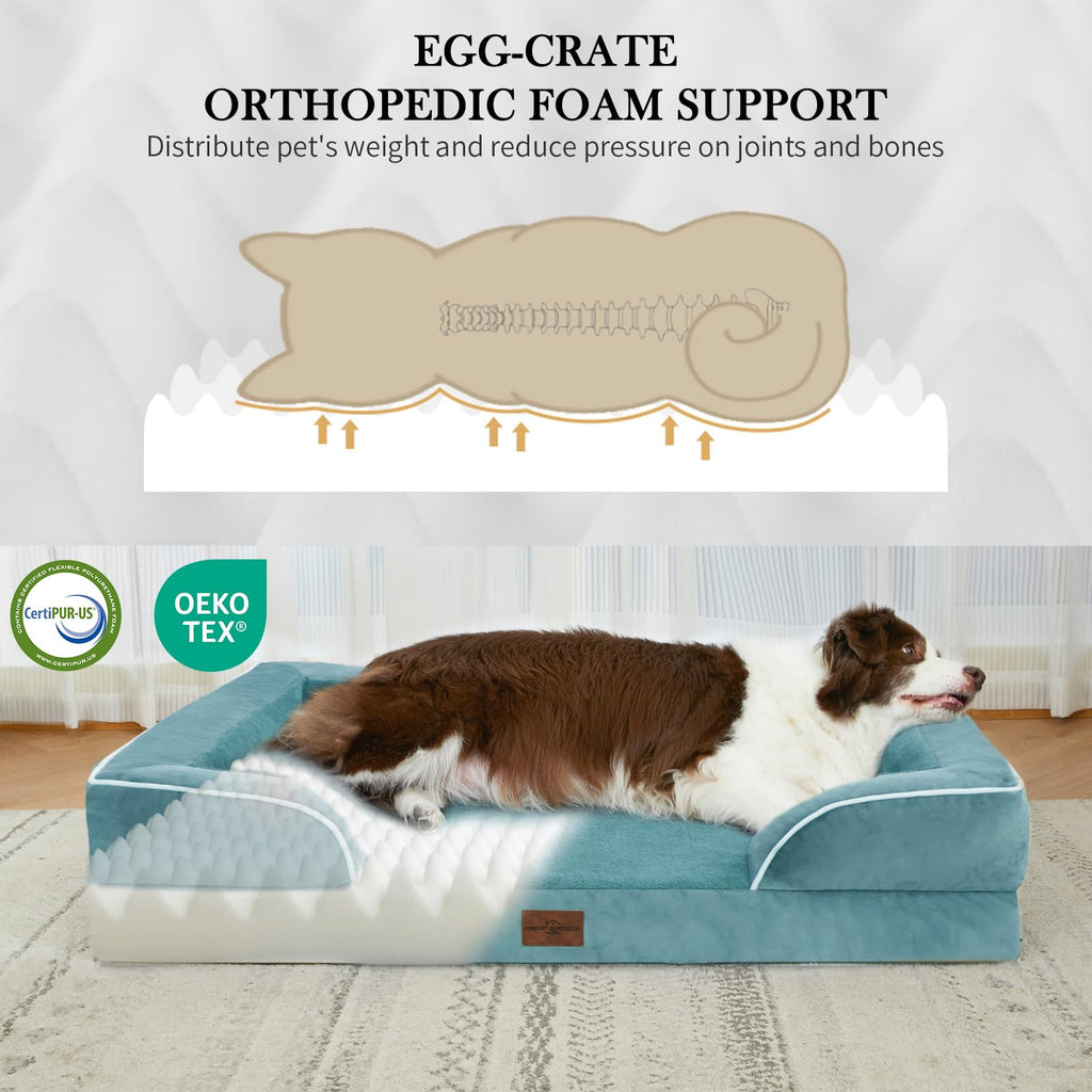 Comfort Expression Waterproof Orthopedic Dog Bed for Extra Large Dogs