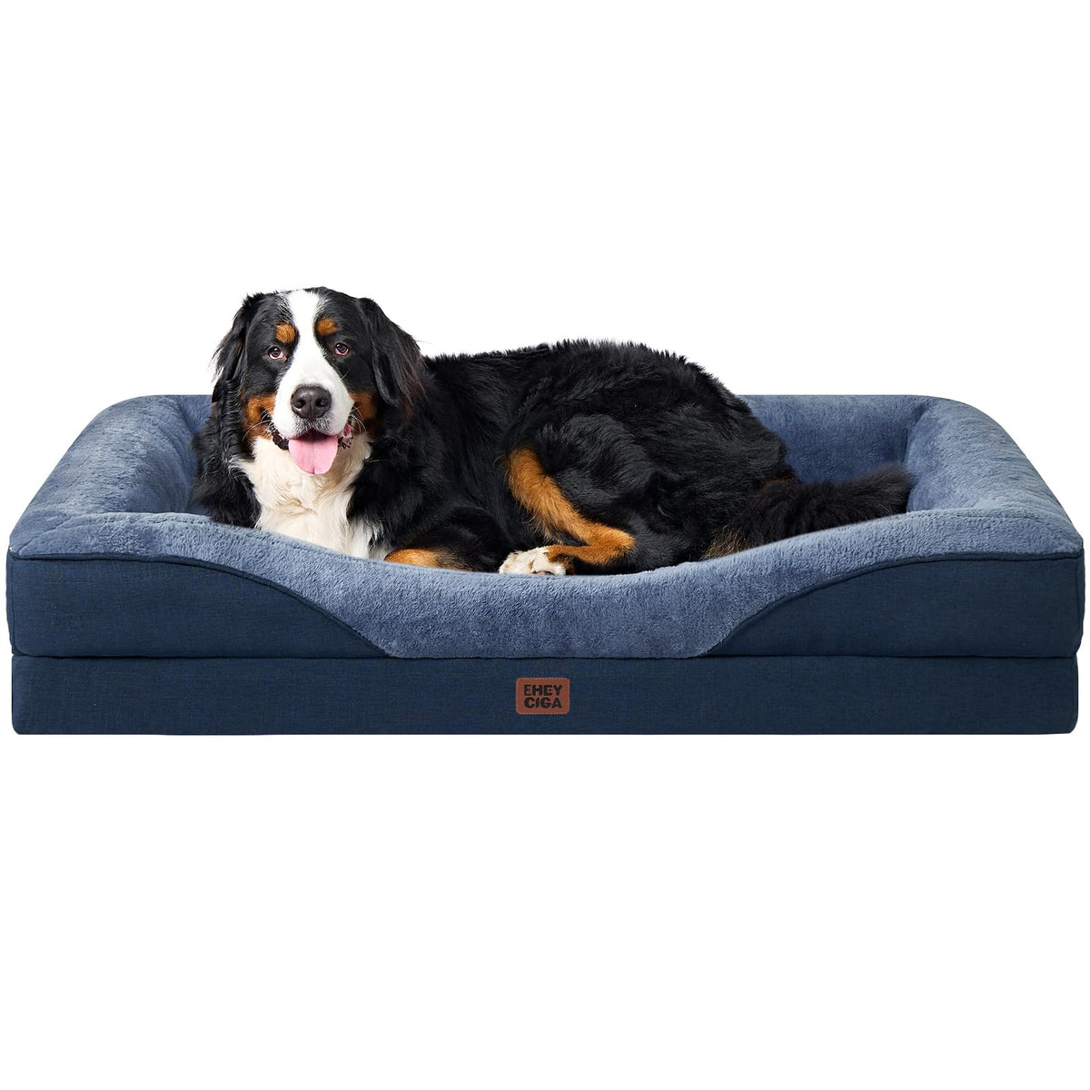 EHEYCIGA Orthopedic XL Dog Bed for Large Dog, Memory Foam Dog Couch, Beige