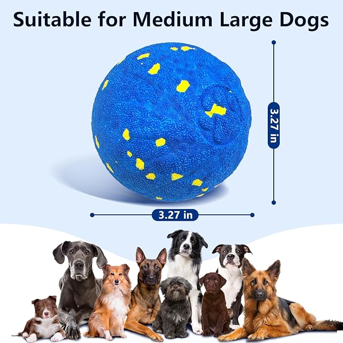 Zuykjeagle Interactive Dog Toy Ball, Interactive Dog Toys for Large Medium Dogs - Smart Automatic Bouncing Ball - 3 Modes Moving Vibrating Rolling Jumping Balls to Keep Them Busy