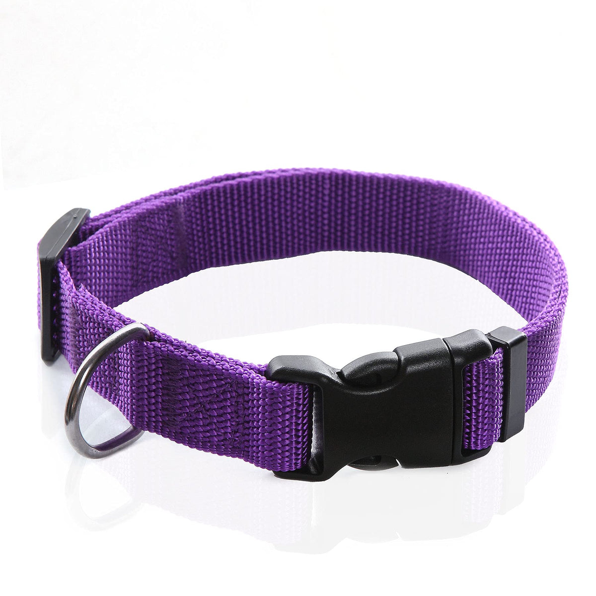 Adjustable Nylon Dog Collar, pet Collar 1 Inch 3/4 Inch 5/8 Inch Wide, for Large Medium Small Dogs (L(1" x 16-23"), Brown)