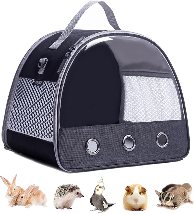 LAIRIES Guinea Pigs Bed Small Animal Bedding Donut-Shaped Burrowing Pet Bed Soft and Warm Hideaway with Spandex and Fleece Bottoms Cozy Carrier, Cage Accessories