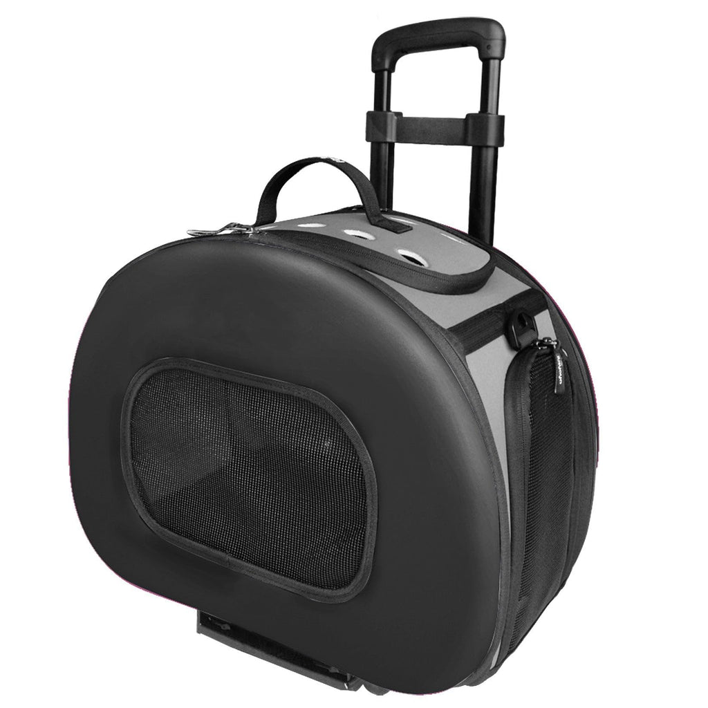 Pet Life Final Destination Carrier - Airline Approved Rolling - Black