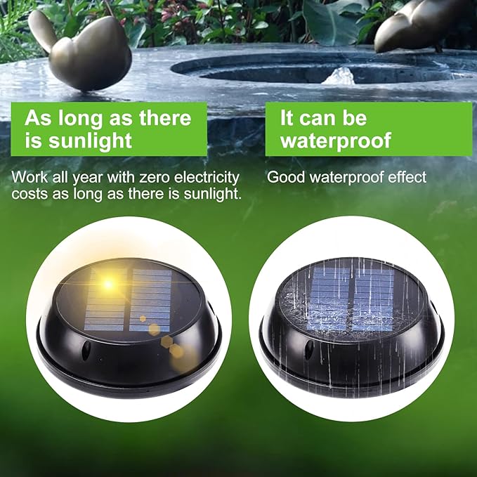 Solaceura Bird Bath Solar Swing Device