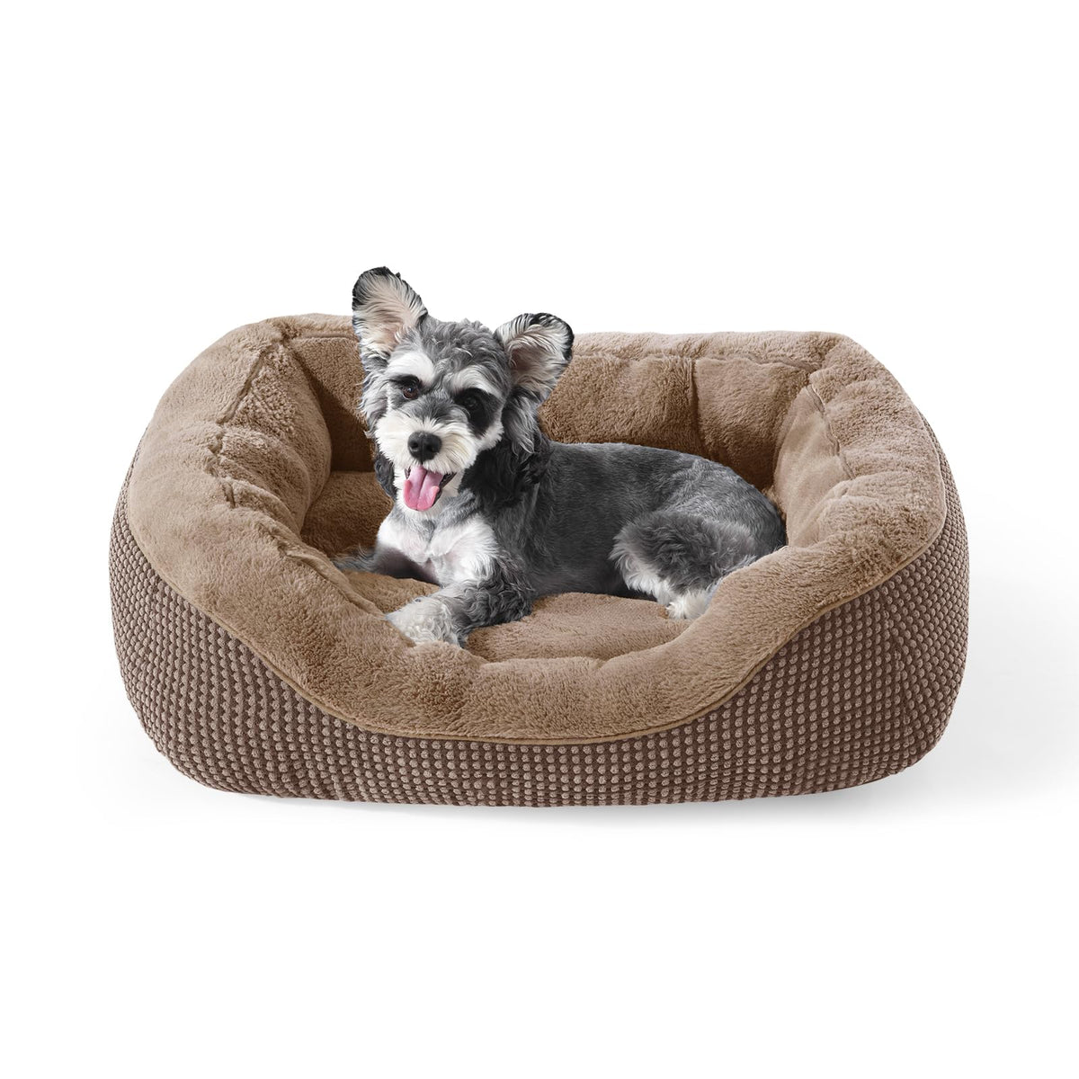 INVENHO Small Dog Bed for Small Dogs, Cat Beds for Indoor Cats Washable, Orthopedic Dog Bed, Warming Soft Calming Sleeping Puppy Bed Durable Pet Bed with Anti-Slip Bottom S(20"x19"x6")