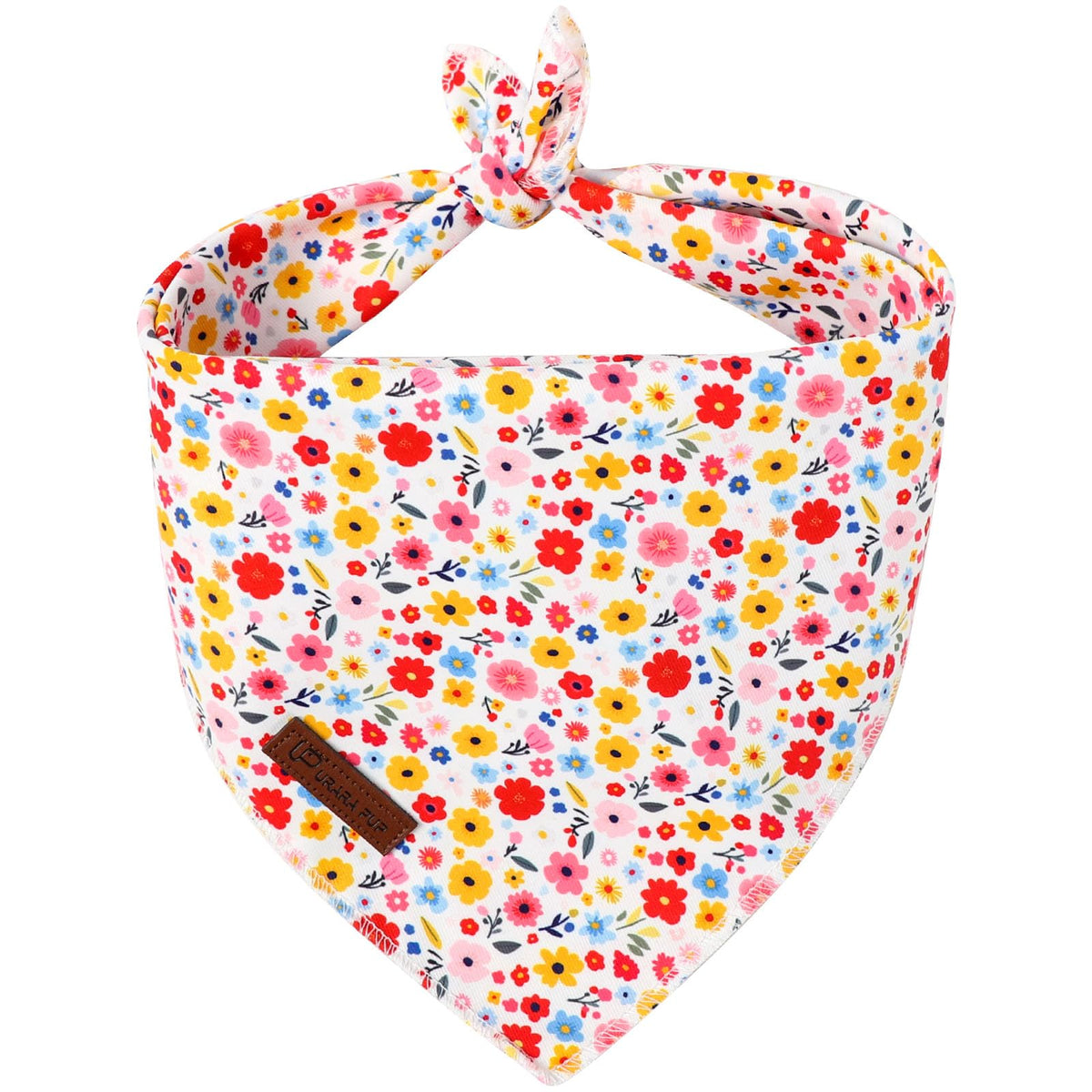 UP URARA PUP Valentine Dog Bandana - Pink Heart Triangle Bib Scarf for Small Medium Pets, Cotton Kerchief for Girl Boy Dogs or Cats, Red Puppy Bandana