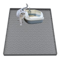 Jacooxi Cat Litter Mat for Litter Box, Silicone Large Cat Litter Trapping Mat - 31x22 in, Waterproof & Non-Slip, Durable & Easy Clean, Gray