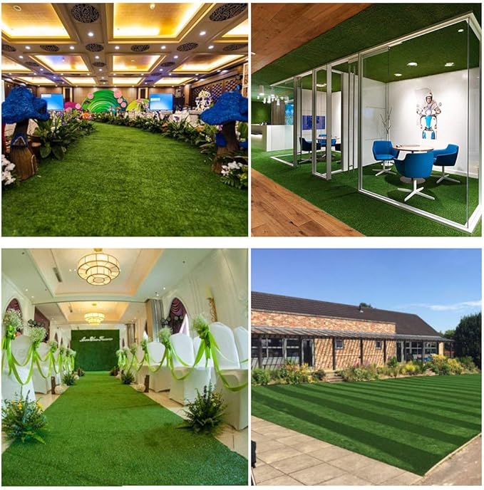 Petgrow Synthetic Artificial Grass Turf 11FTX18FT for Indoor Outdoor Dog Synthetic Grass Mat, Party Wedding Christmas Balcony Garden Astro Turf Rug,Drainage Holes Faux Fake Grass Rug Carpet for Pets