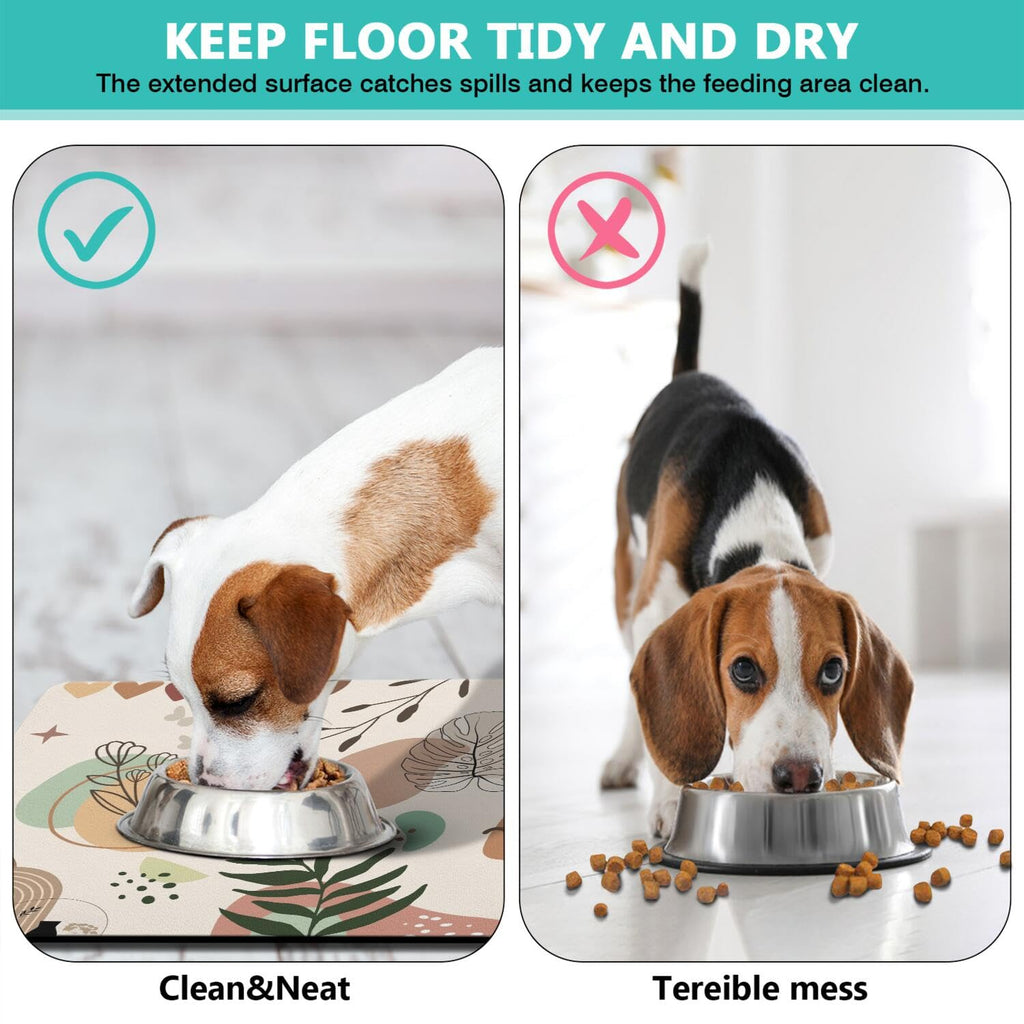 Pet Feeding Mat for Floors Waterproof Dog Mat for Food and Water Absorbent Quick Dry Non Slip mat for Cat Bowls