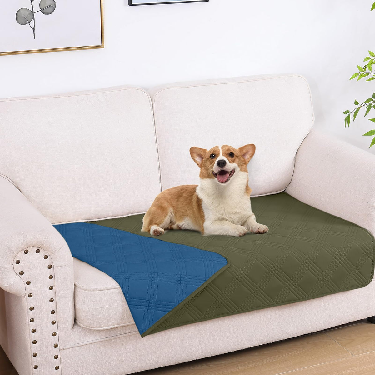 hyha Waterproof Dog Bed Blanket - Soft Pet Blanket & Sofa Cover for Dogs