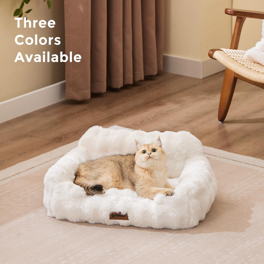 ZOMISIA Orthopedic Cat Couch Bed for Indoor Cats, Removable Washable Cover