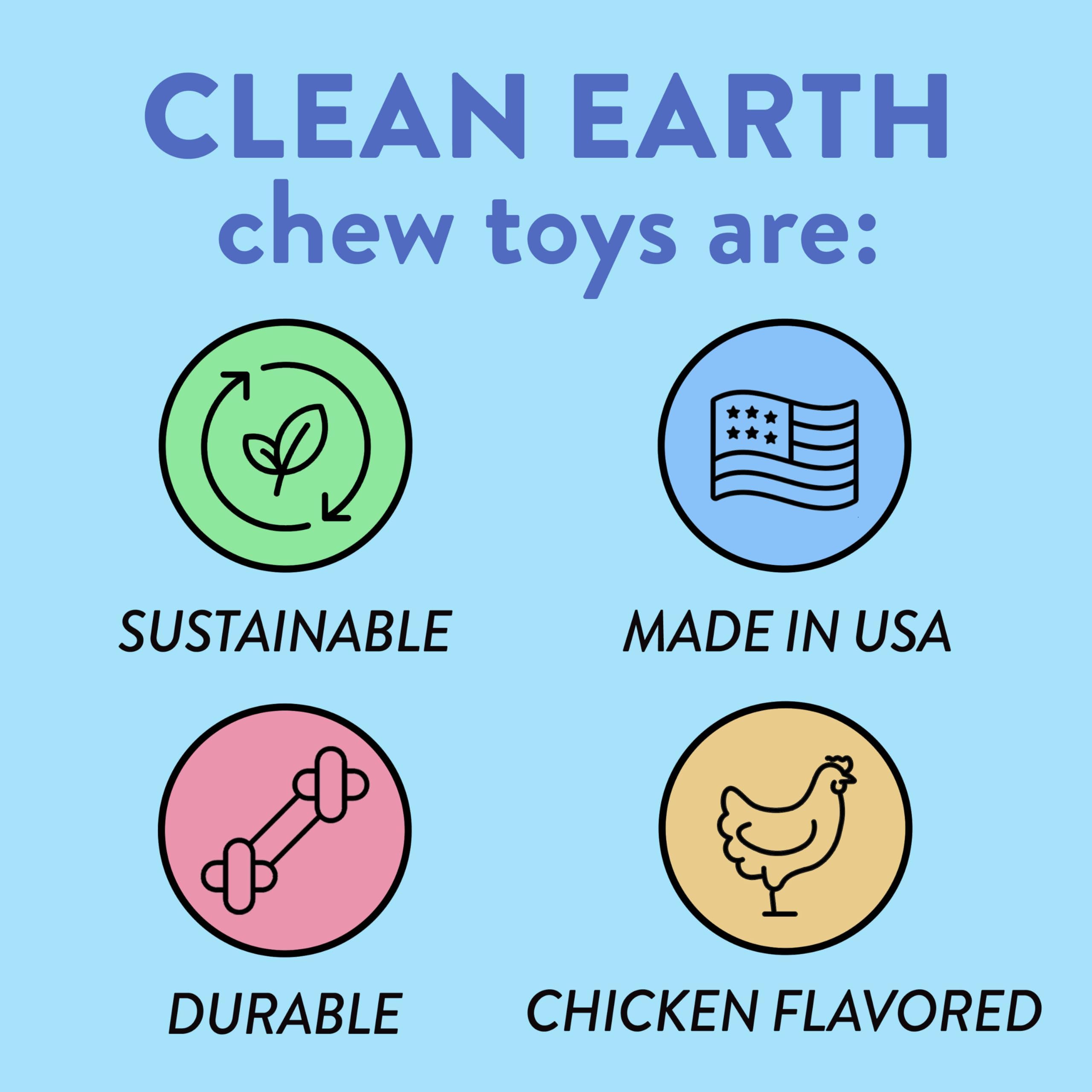 Spunky Pup Clean Earth Recycled Stick | Made in USA | Made from 100% Recycled Water Bottles, Gray