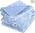OUTCREATOR® Washable Bed Pads 34" x 76" (Pack of 2), Incontinence Mattress Protector, Anti-Slip Waterproof Underpads for Adults Kids Elderly Pets, Absorbency & Reusable Bedwetting Pads (Blue)