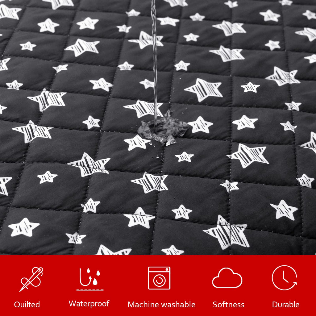 Waterproof Dog Bed Covers Replacement Lovely Black Star Print, 27x36 Inches