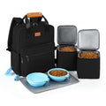 DELOMO Dog Travel Bag, 25L Airline Approved Dog Travel Backpack Set, Black