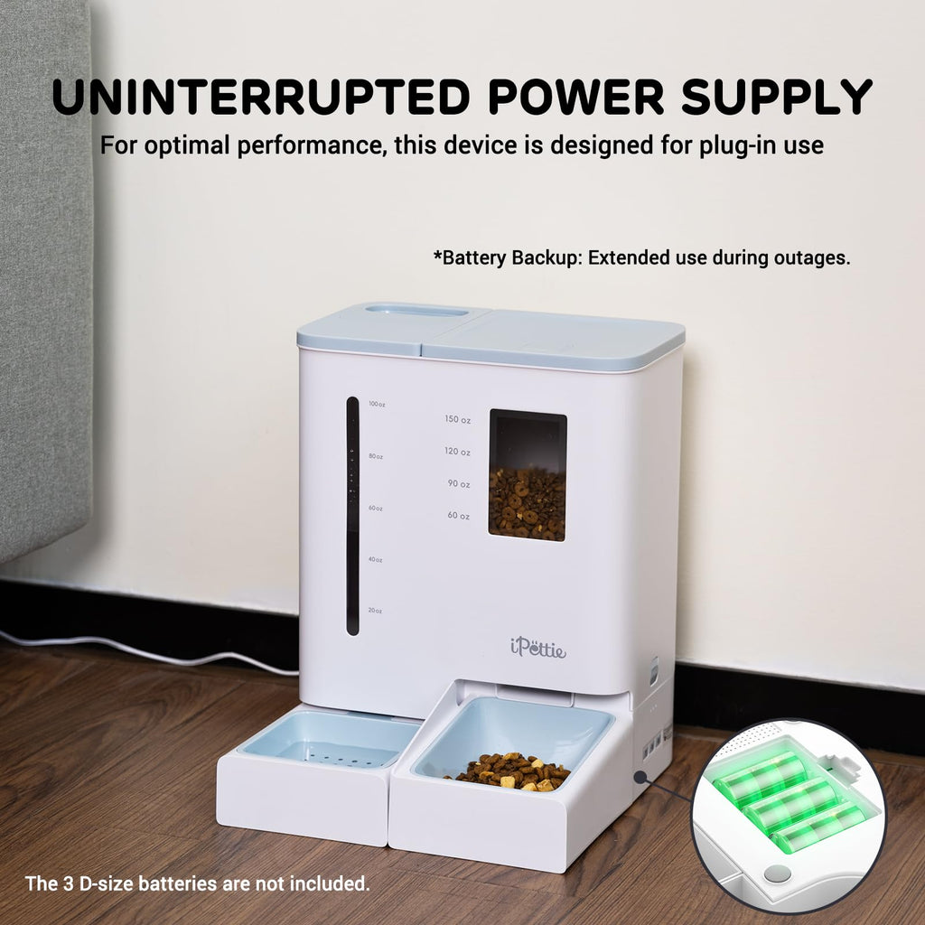 iPettie FW54 5G/2.4GHz WiFi Automatic Feeder and Waterer 2-in-1 Set for Pet