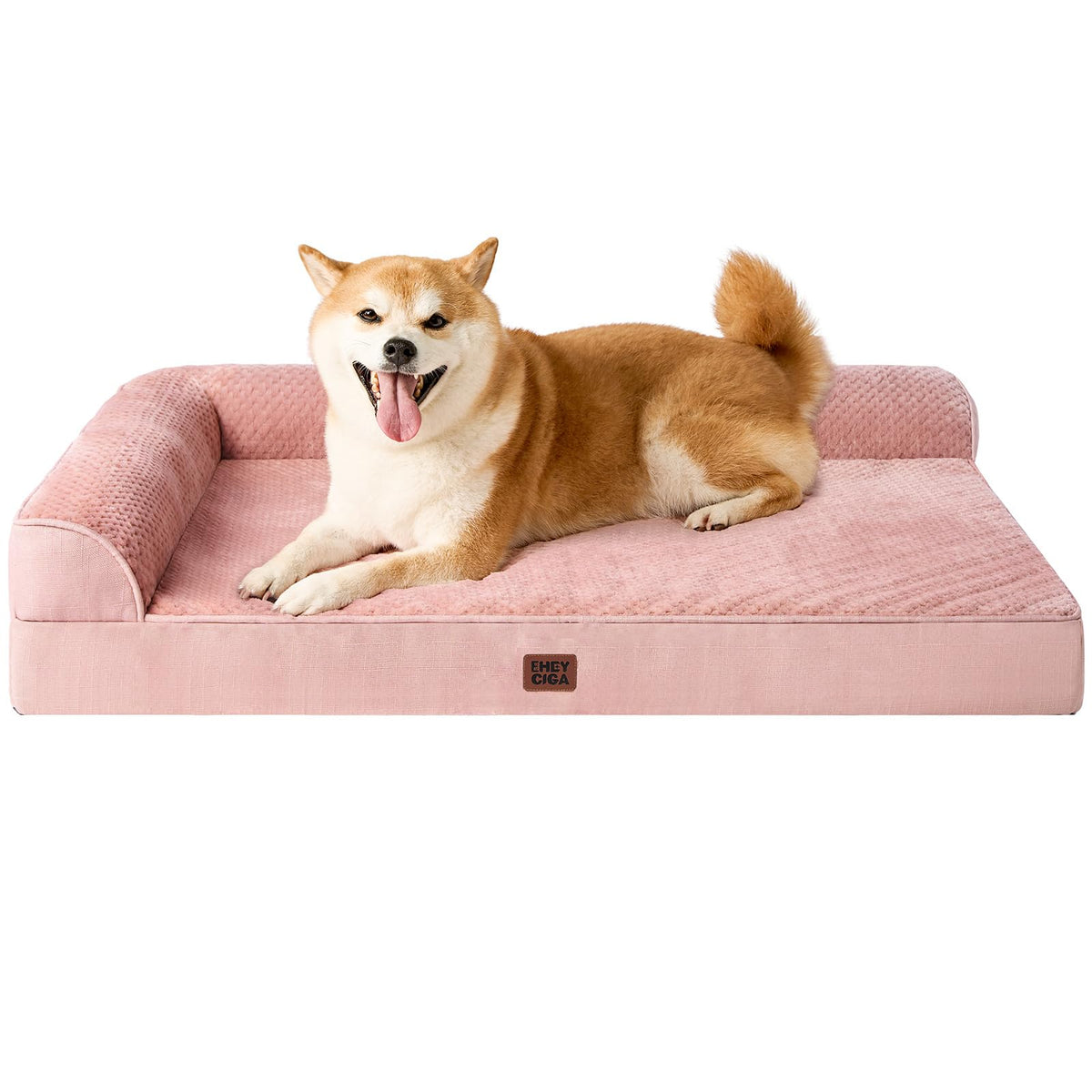 EHEYCIGA Orthopedic Dog Bed Medium Size, Memory Foam Dog Bed, Navy Blue