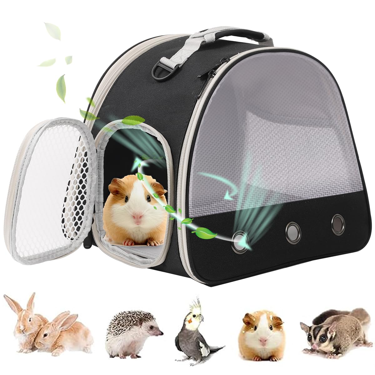 Guinea Pig Carrier, Small Animal Bird Rabbit Turtle Carrier Bag, African Hedgehog Portable Travel Carrier Outdoor Hangbag, Bird Rabbit Guinea Pig Squirrel Carrier