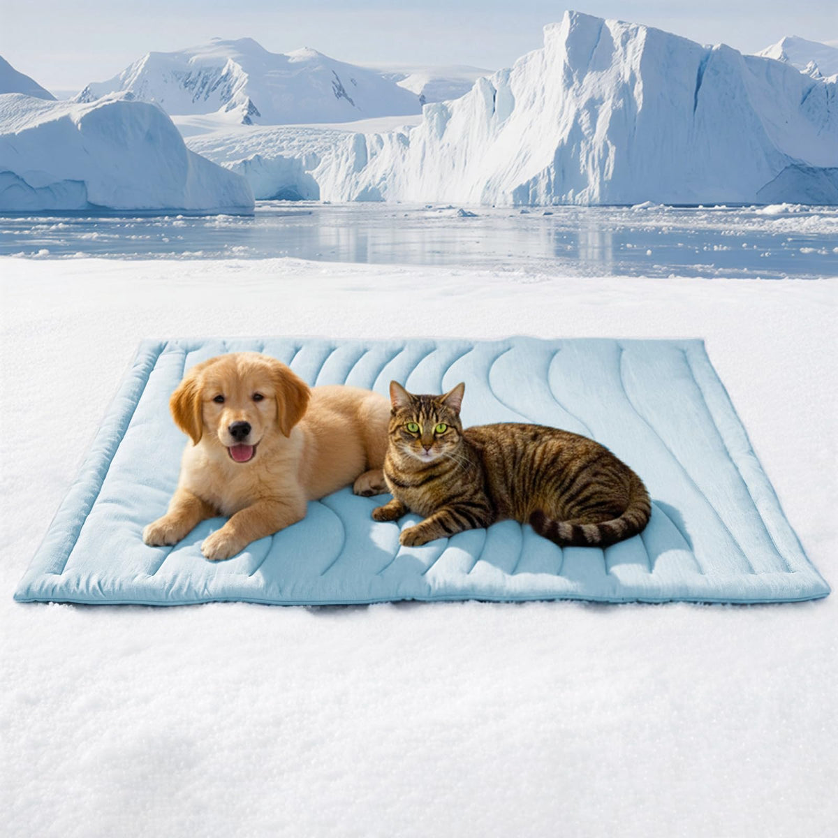BECEMURU Cooling Mat for Large Dogs, Q-Max＞0.46 Thick Breathable Crate Pad
