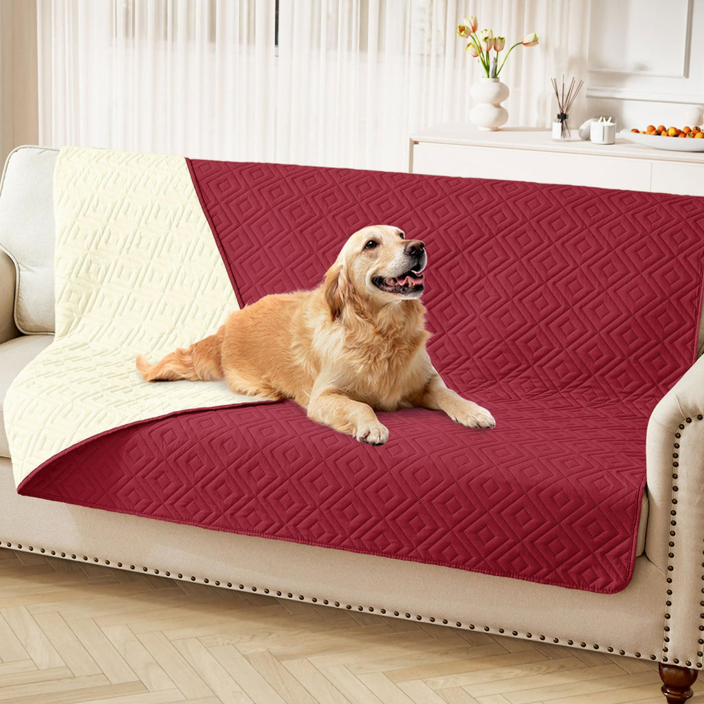 hyha Waterproof Reversible Dog Blanket, Pet Blanket for Sofa Couch