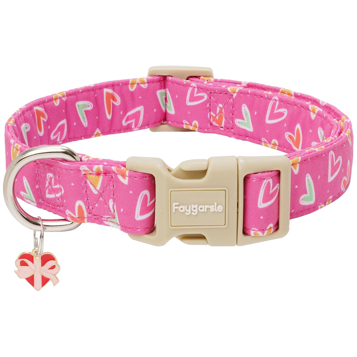 Faygarsle Fall Dog Collar Orange and Pink Pumpkin Pattern for Autumn S