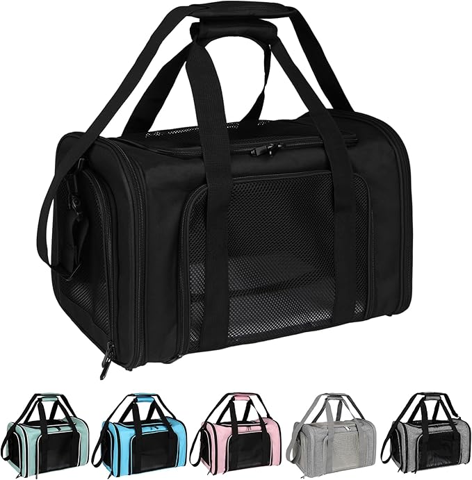 Top tasta Dog Cat Carrier Pet Carriers for Small Medium Large Cats Dogs Carrier Soft Sided Small Puppy Dog Carrier Portable Foldable Airline Approved Dog Cat Travel Carrier Blue Medium