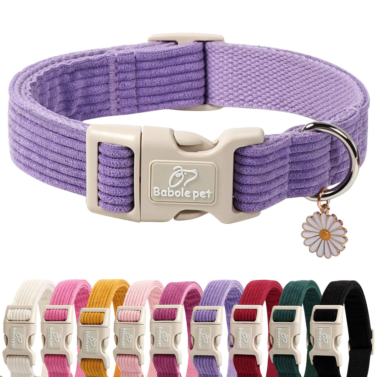 Babole Pet Fall Dog Collar, Cute Orange Pumpkin Pattern Puppy Collar XL