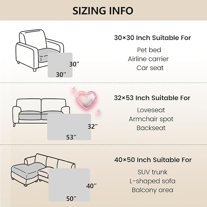 gogobunny 100% Double-Sided Waterproof Dog Bed Cover Pet Blanket Sofa Couch Furniture Protector for Puppy Large Dog Cat, Reversible (32x53 Inch (Pack of 1), Dark Beige/Light Beige)