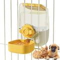 RMNHPTK 35oz Rabbit Water Bottle, Pet Hanging Automatic Water Dispenser for Small Animal Ferret Guinea Pig Chinchilla Dog Cat (Cage Grid Spacing 1.2''-2.1'') (Yellow)