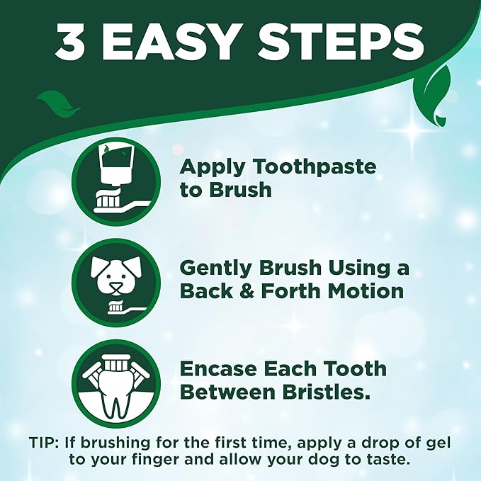 Vet's Best Puppy Toothpaste & Toothbrush Kit, Peanut Butter, Dogs, 3.5 oz