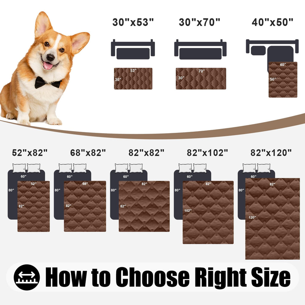 Smiry Waterproof Dog Bed Cover Blanket, Reversible Pet Blanket