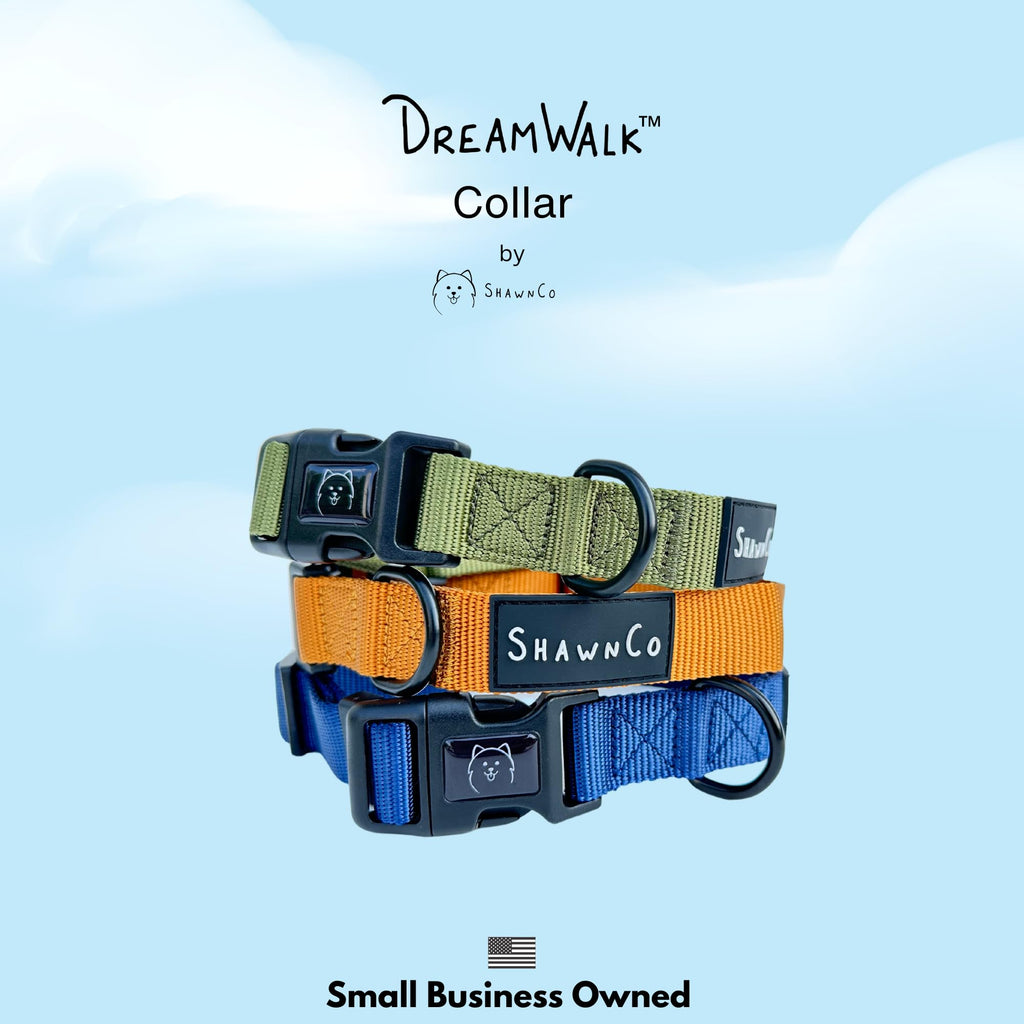 ShawnCo Dream Walk Dog Collar- Premium, Adjustable and Comfortable Pet Collar for Small, Medium, Large and Extra Large Dogs (XL, Mustang Red)