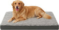 Maihandasi Orthopedic Dog Crate Bed – Waterproof Plush Pet Mattress with Removable Washable Cover, Non-Slip Bottom, Big Memory Foam Dog Bed for Crate, 36x27 Inch, Grey