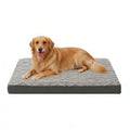 Maihandasi Orthopedic Dog Crate Bed – Waterproof Plush Pet Mattress with Removable Washable Cover, Non-Slip Bottom, Big Memory Foam Dog Bed for Crate, 36x27 Inch, Grey