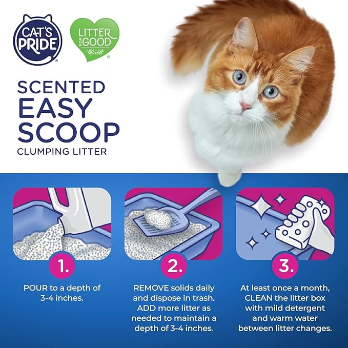 Cat's Pride Easy Scoop Flushable Lightweight Scented Clumping Litter 10lb