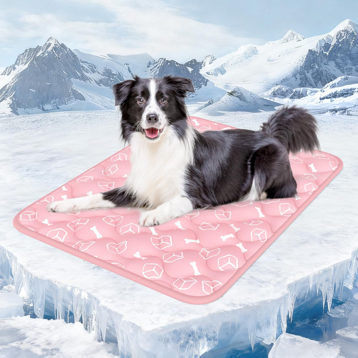 Rywell Dog Cooling Mat 2.0, Ocean Blue,30" x 20" Thick & Durable Cooling Mat for Dogs, Long-Lasting Cool with Waterproof & Color-Changing Arc-Chill Tech (Q-Max>0.5) Washable& Non-Toxic