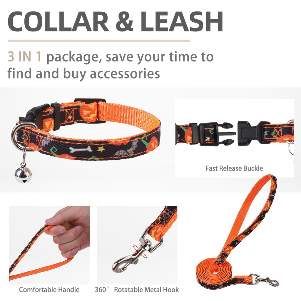 PUPTECK Dog Harness, Collar and Leash Set No Pull for Small Medium Sized
