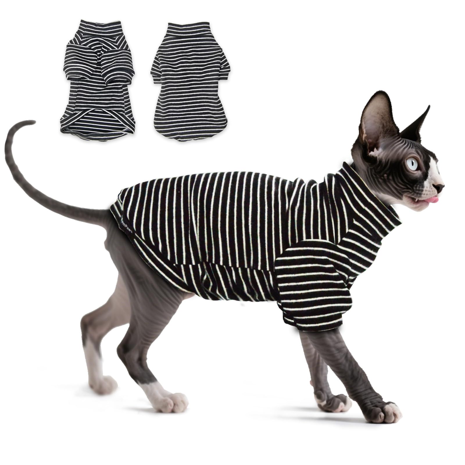 JL WarmPaws Sphynx Cat Clothes Fleece Cats&Small Dogs Pullover Sweater