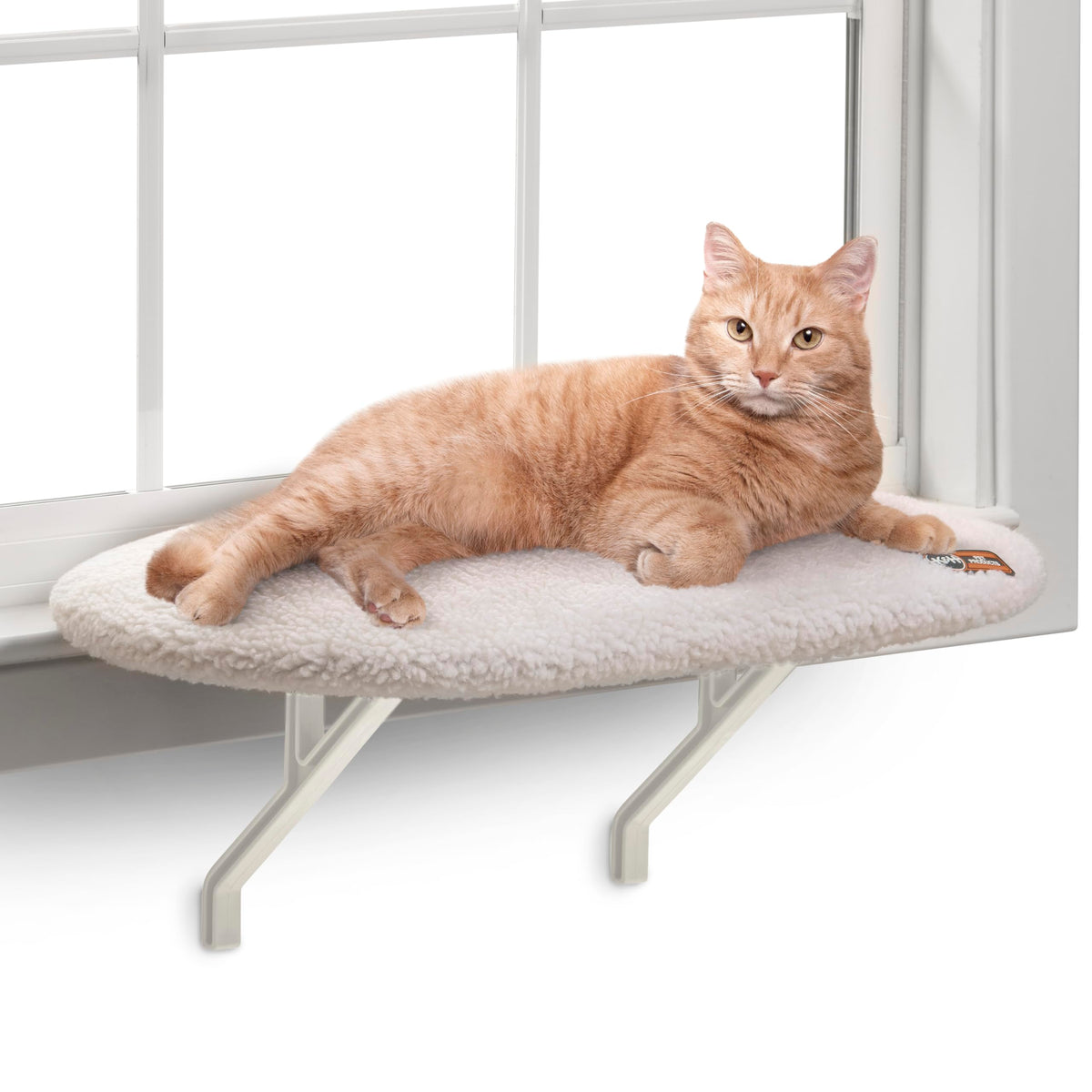 K&H Cat Window Perch, Unheated Kitty Sill, 24x14in, Fleece
