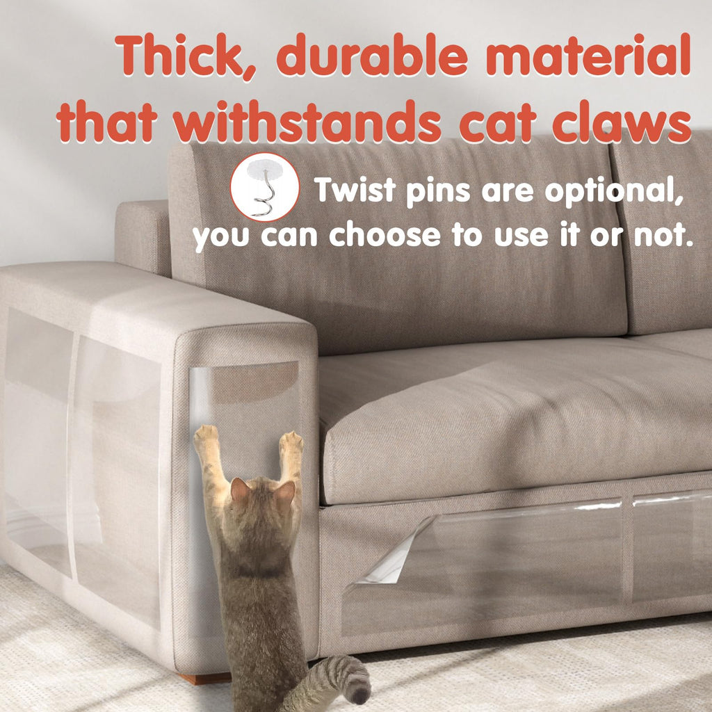 Secopad 18 PCS Cat Scratch Furniture Protector, Couch Protector, 14IN