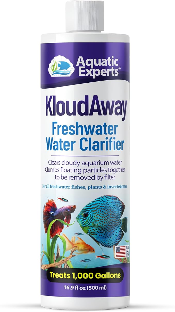KloudAway Freshwater Aquarium Water Clarifier - Clears Cloudy Water, Water Clarifier for Fish Tank, Made in USA, Aquatic Experts