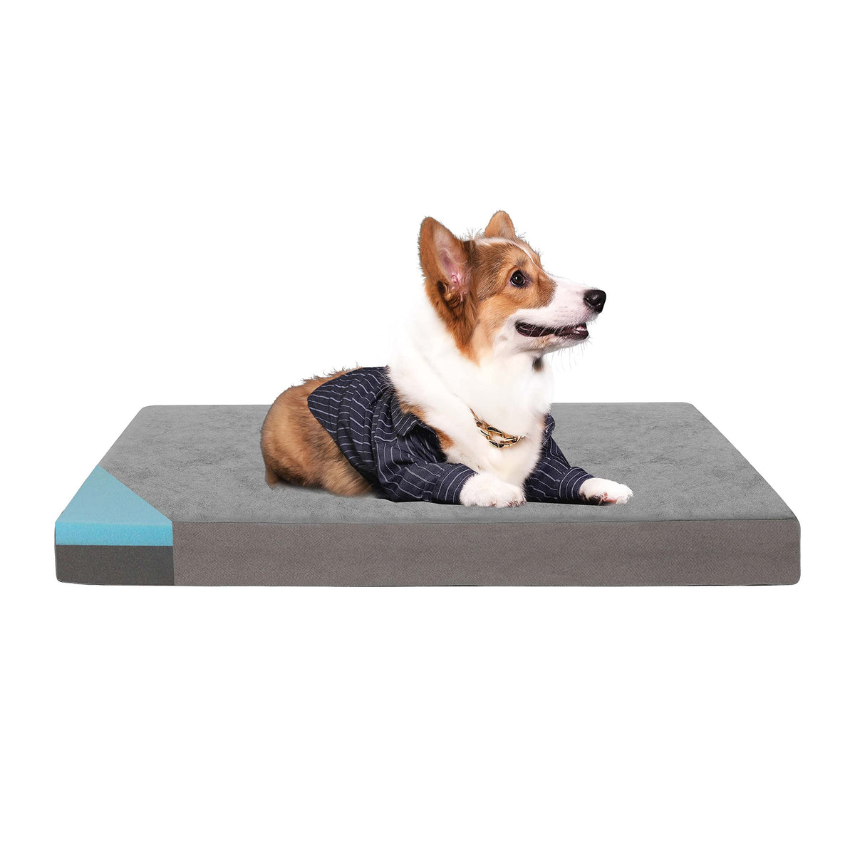 GOHOO PET Orthopedic Memory Foam Dog Bed, Cooling Dog Beds Waterproof Pet Bed for Crate with Removable Washable Cover, L(35inch,65Lbs)