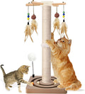 PAROTO Tall Cat Scratching Post, 33 Inch Sisal Cat Tree for Large Cats