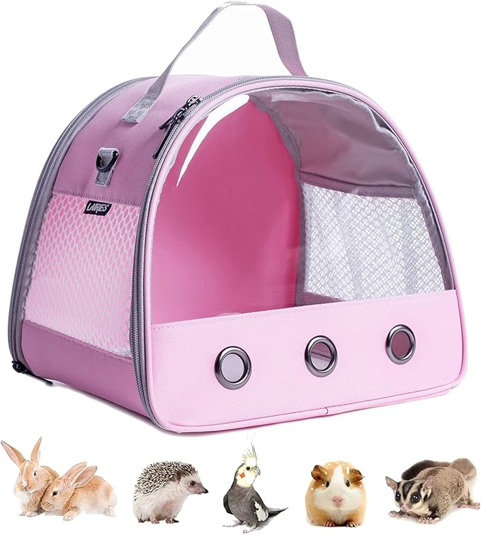 LAIRIES Guinea Pigs Bed Small Animal Bedding Donut-Shaped Burrowing Pet Bed Soft and Warm Hideaway with Spandex and Fleece Bottoms Cozy Carrier, Cage Accessories
