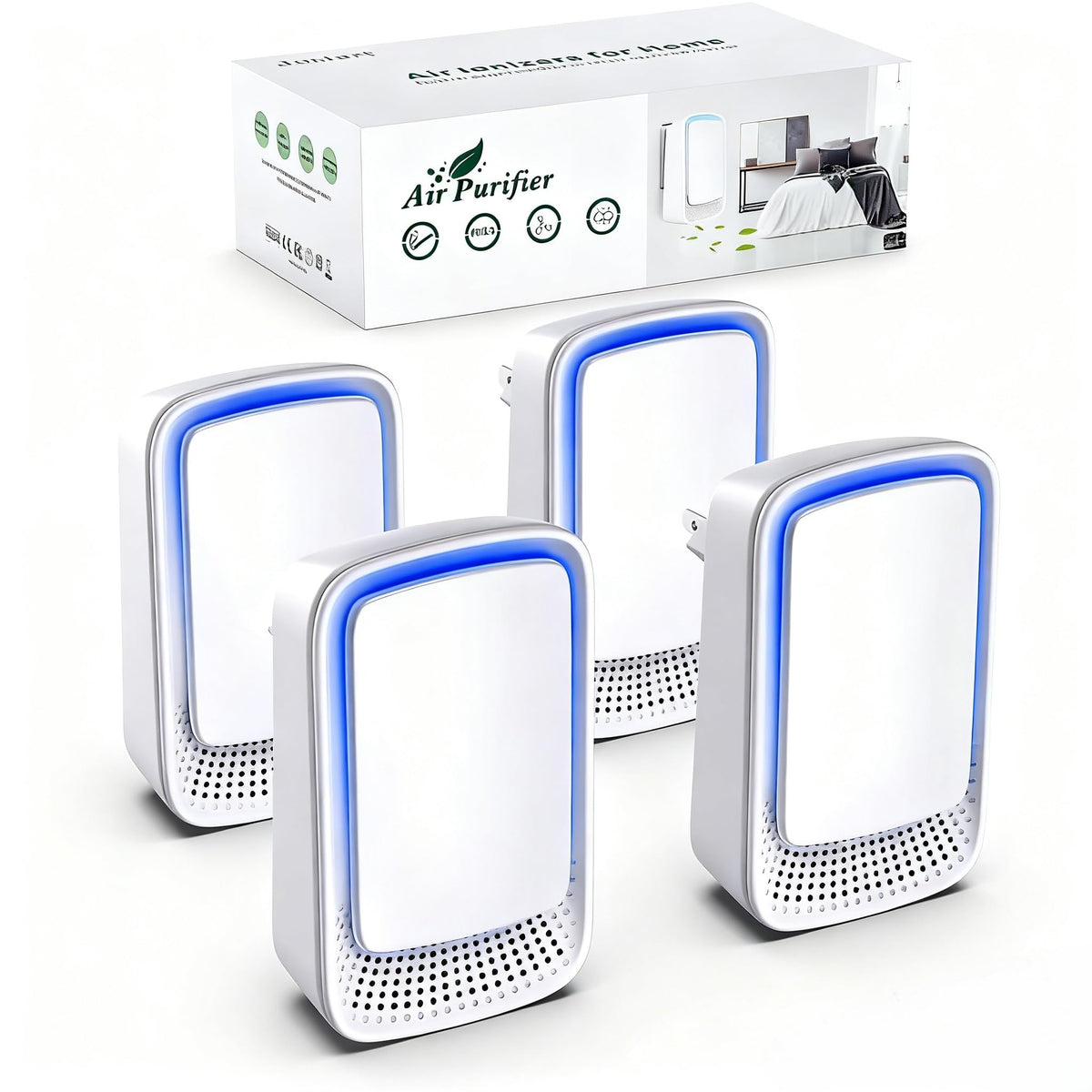 Jostart Air Ionizers for Home, Plug in Negative Ion Air Purifier (4 Pack)