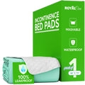 Royal Care Incontinence Bed Pads 36x72 1pk Green - Washable Waterproof